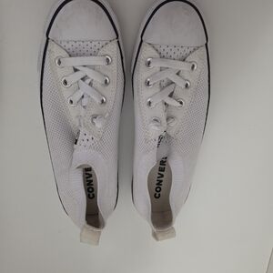 Converse White Knit Low-Top Sneakers